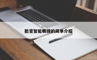 脸宽智能眼镜的简单介绍